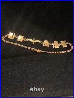 United States Armed Air Force World War 2 Bracelet Rare 10kt Gold Em Stamped