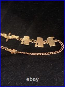 United States Armed Air Force World War 2 Bracelet Rare 10kt Gold Em Stamped