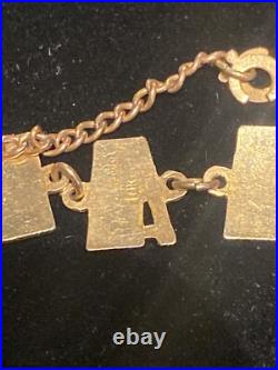 United States Armed Air Force World War 2 Bracelet Rare 10kt Gold Em Stamped
