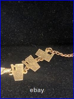 United States Armed Air Force World War 2 Bracelet Rare 10kt Gold Em Stamped