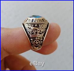 United States Military Air Force Rings 1972, Gold 10k, size 11