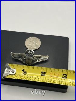 United States Sterling Silver Army Air Force Command Pilot Badge pin Davorn