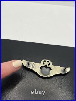 United States Sterling Silver Army Air Force Command Pilot Badge pin Davorn