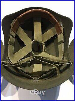 Unused Original WWII US Army Air Forces USAAF M5 Flak Helmet & Liner Ex WW2