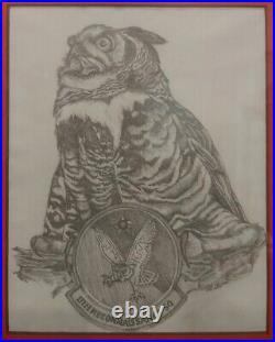 Us Air Force 11th Reconnaissance Squadron Emblem Drawing Artist Claude L. Weidow