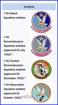 Us Air Force 11th Reconnaissance Squadron Emblem Drawing Artist Claude L. Weidow