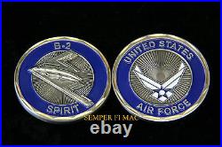 Us Air Force B-2 Bomber Challenge Coin Northrop Stealth Aircraft Gift Usaf Wow