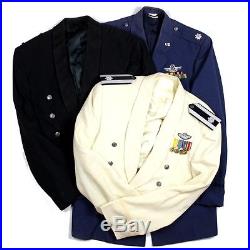 Us Air Force / Usaf Officer Dress Blue Black White Jacket Tailcoat Uniform Lot