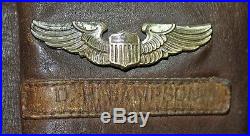 Us Wwii A-2 Leather Flight Jacket Pilot Is Id'd 15th Air Force Shot Down In 1944