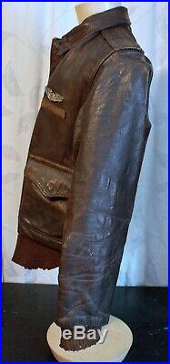 Us Wwii A-2 Leather Flight Jacket Pilot Is Id'd 15th Air Force Shot Down In 1944