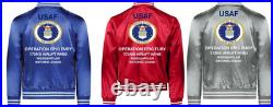 Usaf 172nd Airlift Wingoperation Epic Fury Satin Jacketusaf Official License