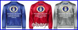 Usaf 172nd Airlift Wingoperation Epic Fury Satin Jacketusaf Official License