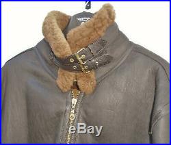 Usaf B3 Combat Clothing Sheepskin Leather Flying Flight Winter Jacket Sz 50