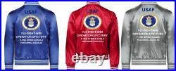 Usaf F-15e Strike Eagleoperation Epic Fury Satin Jacketusaf Official License