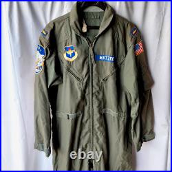 Usaf Flightsuit Flyers Coveralls Size 46 L Vintage 1972