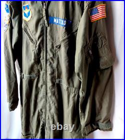 Usaf Flightsuit Flyers Coveralls Size 46 L Vintage 1972