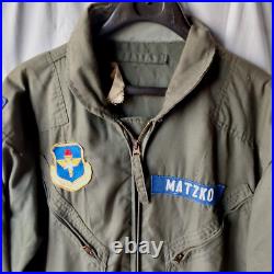 Usaf Flightsuit Flyers Coveralls Size 46 L Vintage 1972