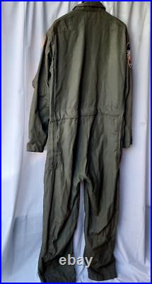Usaf Flightsuit Flyers Coveralls Size 46 L Vintage 1972
