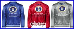 Usaf Mcconnell Air Force Base Kansas Satin Jacketusaf Official License
