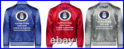 Usaf Mcconnell Air Force Base Kansas Satin Jacketusaf Official License