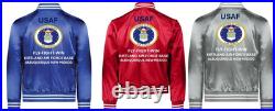 Usaf Mcconnell Air Force Base Kansas Satin Jacketusaf Official License