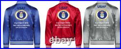 Usaf Raf Sculthorpe United Kingdom Satin Jacketusaf Official License