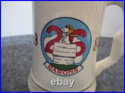 Usaf Steins/mugs 1980 (3) Cobra Snoopy Unicorn Army Hall Fame Ranger Estate