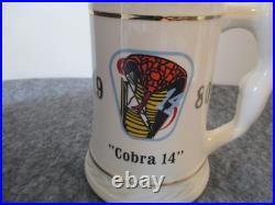 Usaf Steins/mugs 1980 (3) Cobra Snoopy Unicorn Army Hall Fame Ranger Estate