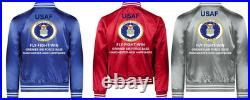 Usafharlingen Air Force Base Texas Satin Jacketusaf Official License
