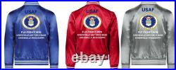 Usafharlingen Air Force Base Texas Satin Jacketusaf Official License