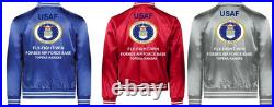 Usafharlingen Air Force Base Texas Satin Jacketusaf Official License