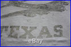 VINTAGE 1940s WW2 WWII TEXAS B17 Flying Fortress T-Shirt US Airforce Sportswear