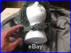 VINTAGE ORIGINAL USAF L-2B FLIGHT JACKET Insignia Large+Winter B9B Hat Helmet