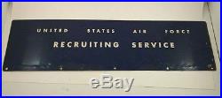 Vintage United States Air Force Recruiting Military Metal Sign