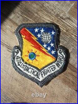 VINTAGE USAF 474th TACTICAL FIGHTER SQUADRON PATCH On Leather