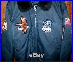Vintage Usaf Flight Jacket Us Air Force Timber King Military Bomber Coat Ca USA