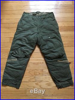 VINTAGE USAF WWII WW2 1940's TYPE A-8 QUILTED FLYING PANTS TROUSERS SIZE 38 32