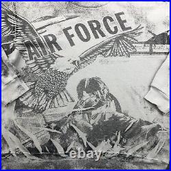 VINTAGE United States Air Force Sweatshirt Mens Large All Over Print Crewneck