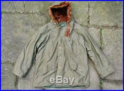 VTG 1940s WW2 USAAF TYPE B-9 QUILT LINED HOODED PARKA COAT B-11 US AIR FORCE 42