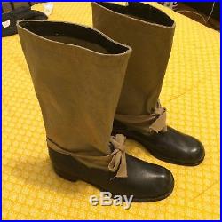 VTG 1945 C. A & Co British Royal Air Force Tropical Issue Flying Boots WWII 9.5