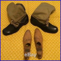 VTG 1945 C. A & Co British Royal Air Force Tropical Issue Flying Boots WWII 9.5