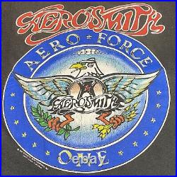 VTG 1989 AEROSMITH AERO AIR FORCE ONE PUMP Tour T shirt Made in USA Size L