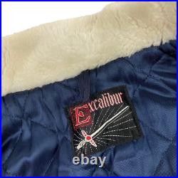 VTG US Air Force Excaliber Flight Bomber Jacket Fur Collar Navy Blue. MEDIUM VTG US Air Force Excaliber Flight Bomber Jacket Fur Collar Navy Blue. MEDIUM