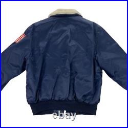 VTG US Air Force Excaliber Flight Bomber Jacket Fur Collar Navy Blue. MEDIUM VTG US Air Force Excaliber Flight Bomber Jacket Fur Collar Navy Blue. MEDIUM