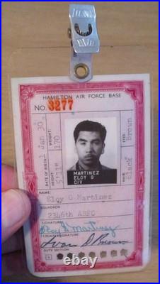 VTG circa 1950 HAMILTON AIR FORCE BASEAirman IDENTIFICATIONNASA Employee