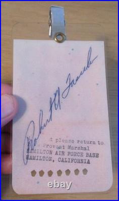 VTG circa 1950 HAMILTON AIR FORCE BASEAirman IDENTIFICATIONNASA Employee