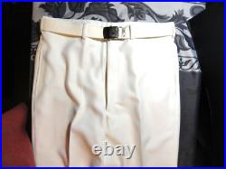 Very Rare 1983 Patriot Usaf Air Force White Uniform Pants & Belt 32x29