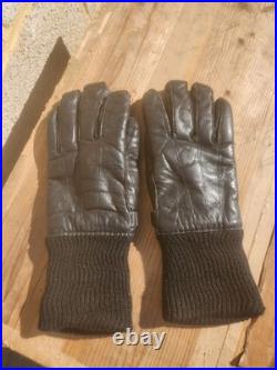 Very rare Barrie WW2 Lancaster bomber crew flying gloves black leather & wool