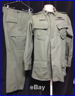 Vietnam Era US Air Force OG-107 Tropical Combat Coat Lg/Long 3rd Pat 1967 Pants