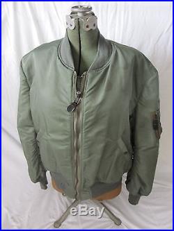 Vietnam US Air Force USAF MA-1 Flight Jacket Size Large Dated 1960